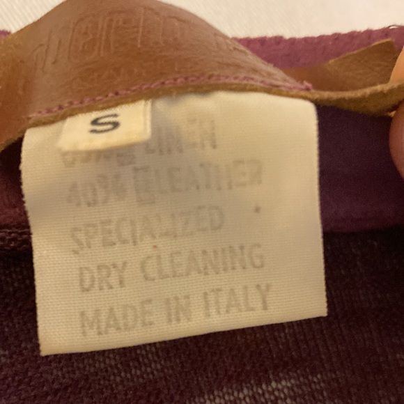 Incredible linen and leather jacket. Made in Italy. Stunning details. - Picture 4 of 12